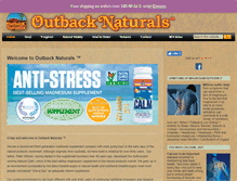 Tablet Screenshot of outbacknaturals.com